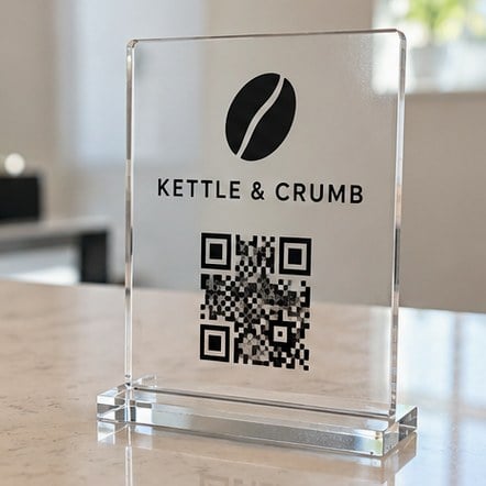 Custom Acrylic QR Code Stands