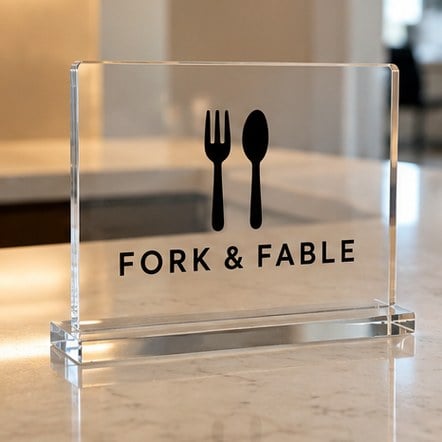 Custom Acrylic Tabletop Signs