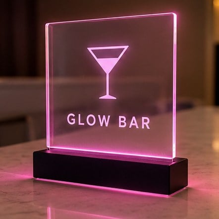 Custom Edge-Lit Acrylic Signs